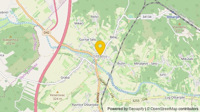 Position: Oštarije, Karlovačka - Terrain