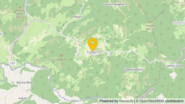 Position: Trojvrh, Karlovačka - Terrain