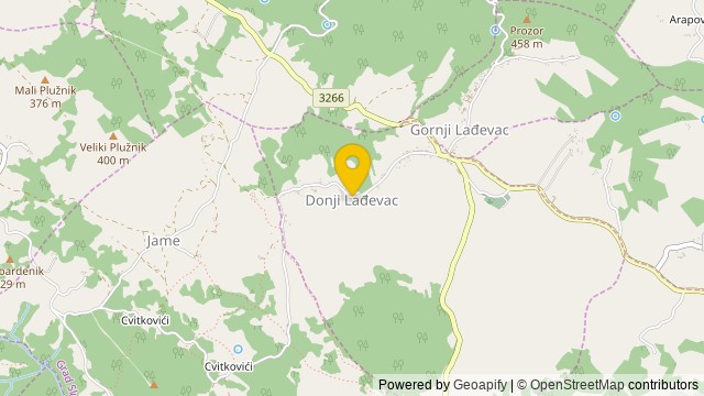 Položaj: Donji Lađevac, Karlovačka - Parcela