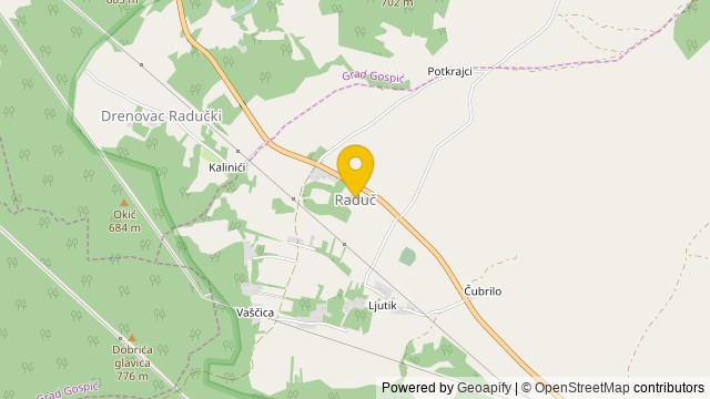 Position: Raduč, Ličko-senjska - Terrain