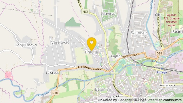 Position: Praulje, Požeško-slavonska - Terrain