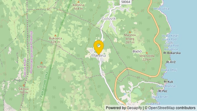 Position: Martina, Primorsko-goranska - Terrain