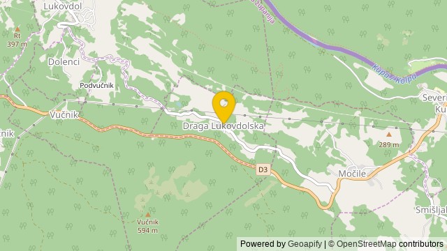 Position: Draga Lukovdolska, Primorsko-goranska - Land