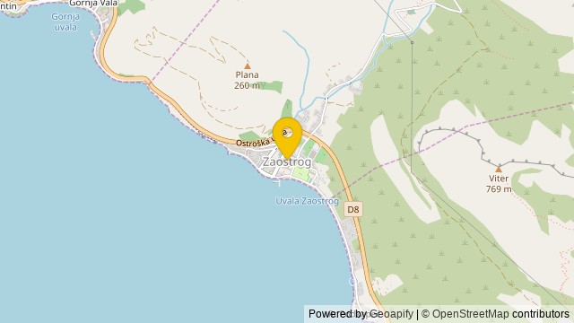 Position: Zaostrog, Splitsko-dalmatinska - Land