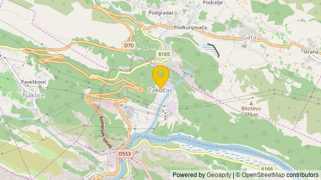 Position: Zakučac, Splitsko-dalmatinska - Terrain