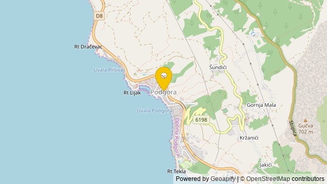 Položaj: Podgora, Splitsko-dalmatinska - Parcela
