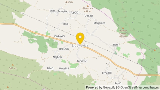 Position: Ljubitovica, Splitsko-dalmatinska - Terrain