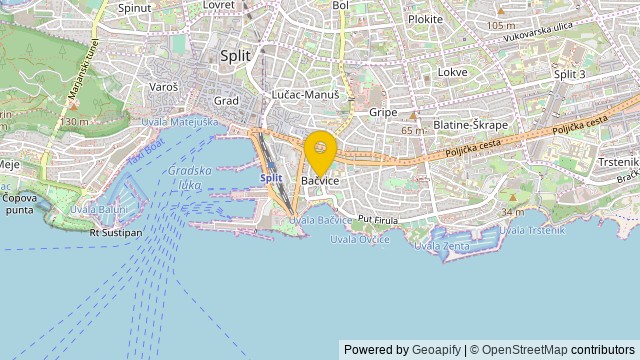 Position: Bačvice, Splitsko-dalmatinska - Land