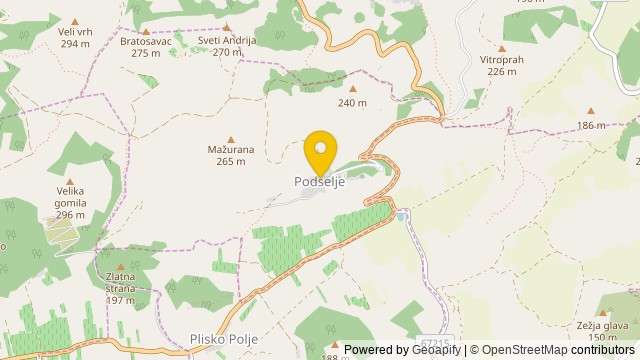 Ort: Podselje, Splitsko-dalmatinska - Grundstück