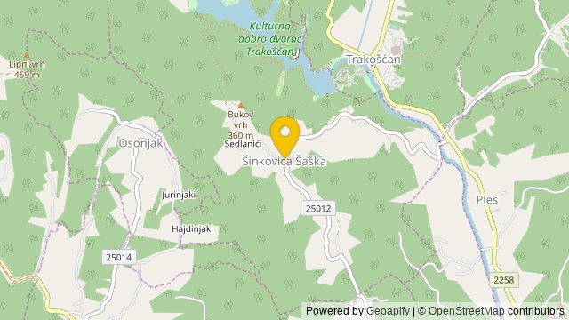 Position: šinkovica šaška, Varaždinska - Terrain