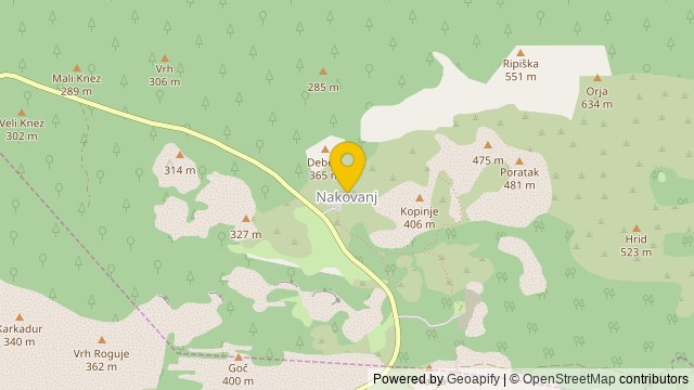 Position: Nakovanj, Dubrovačko-neretvanska - Terrain