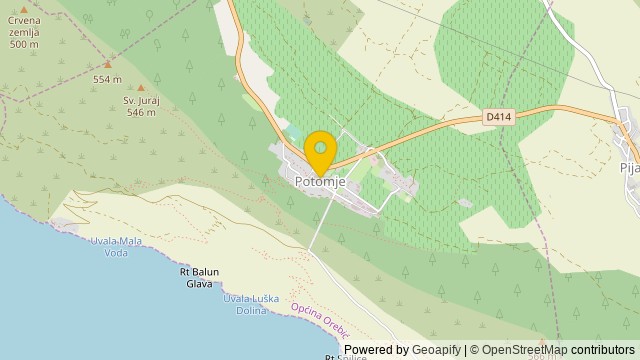 Position: Potomje, Dubrovačko-neretvanska - Terrain