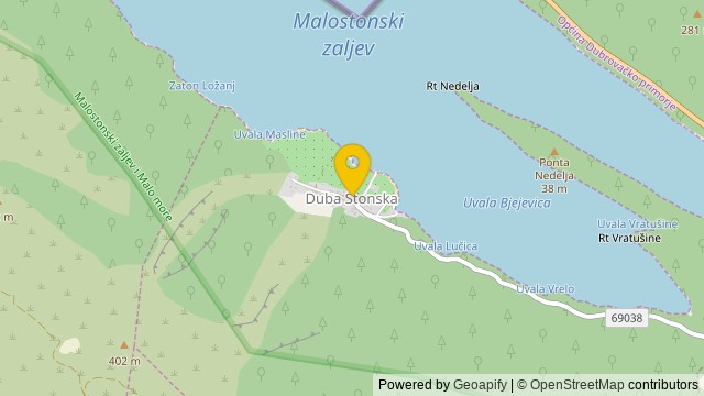 Position: Duba Stonska, Dubrovačko-neretvanska - Terrain