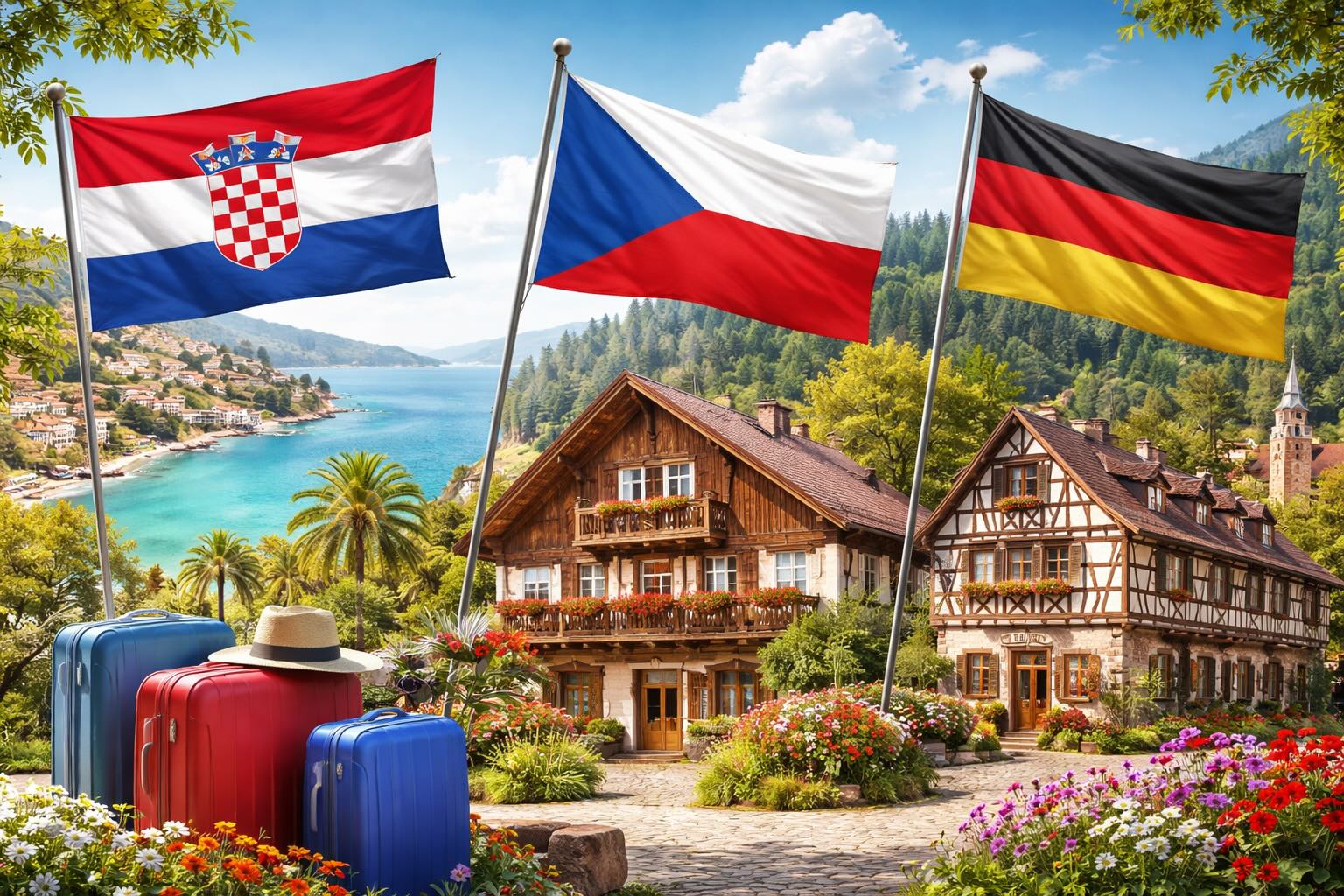 Porovnání cen ubytování v Chorvatsku, Česku a Německu